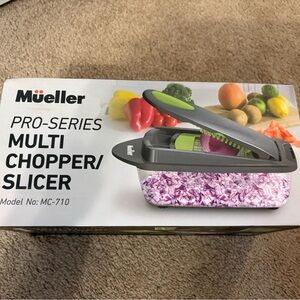 Mueller Pro-Series Multi Chopper/Slicer - Gray & Green